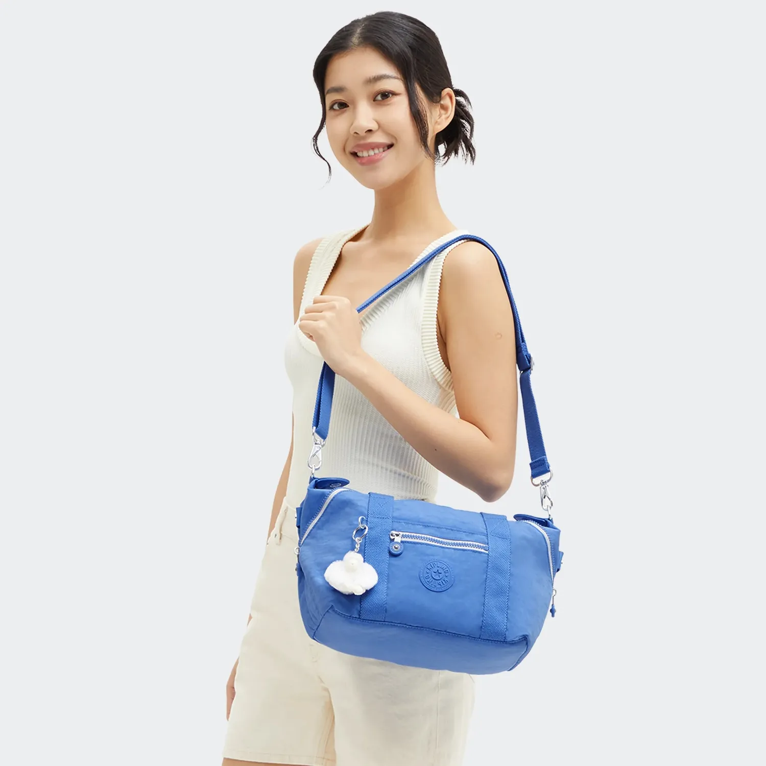 Kipling Art Mini schoudertas Cocktail Blue compact