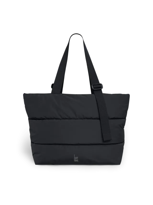 Got Bag Puffer Tote Bag shopper black met laptopvak