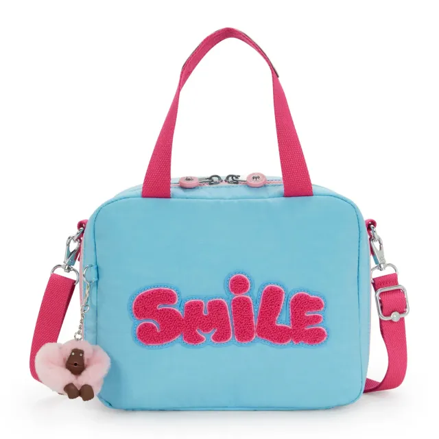 Kipling Miyo lunchtas Groot Smile Blue Block geïsoleerd
