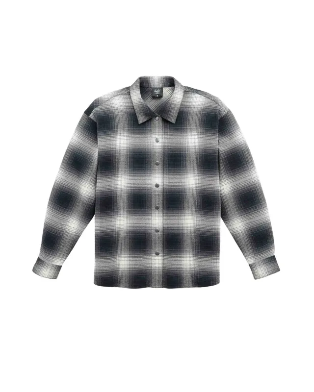 Herschel Snap Down Flannel damesblouse moonbeam katoen