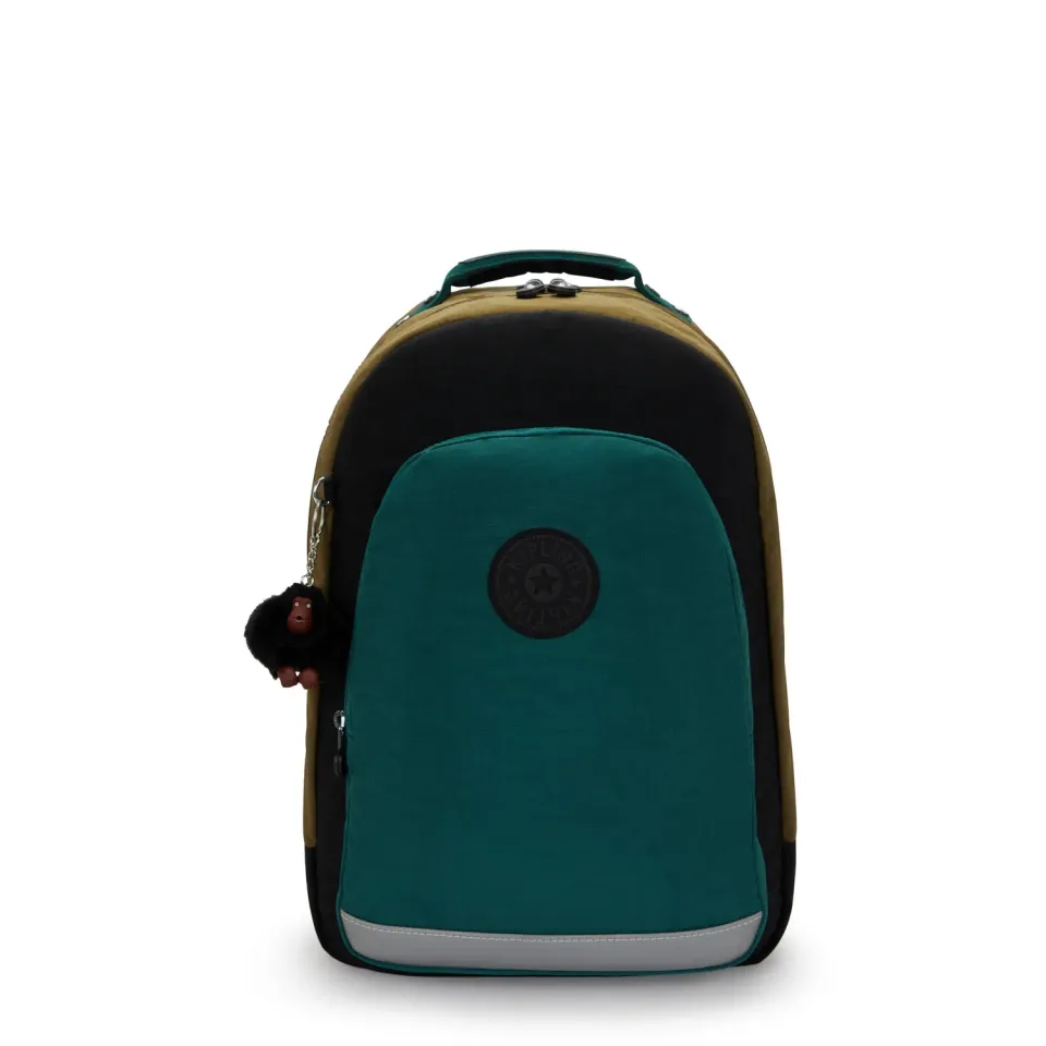 Kipling Class Room rugzak Groot Black Khaki Block laptopvak