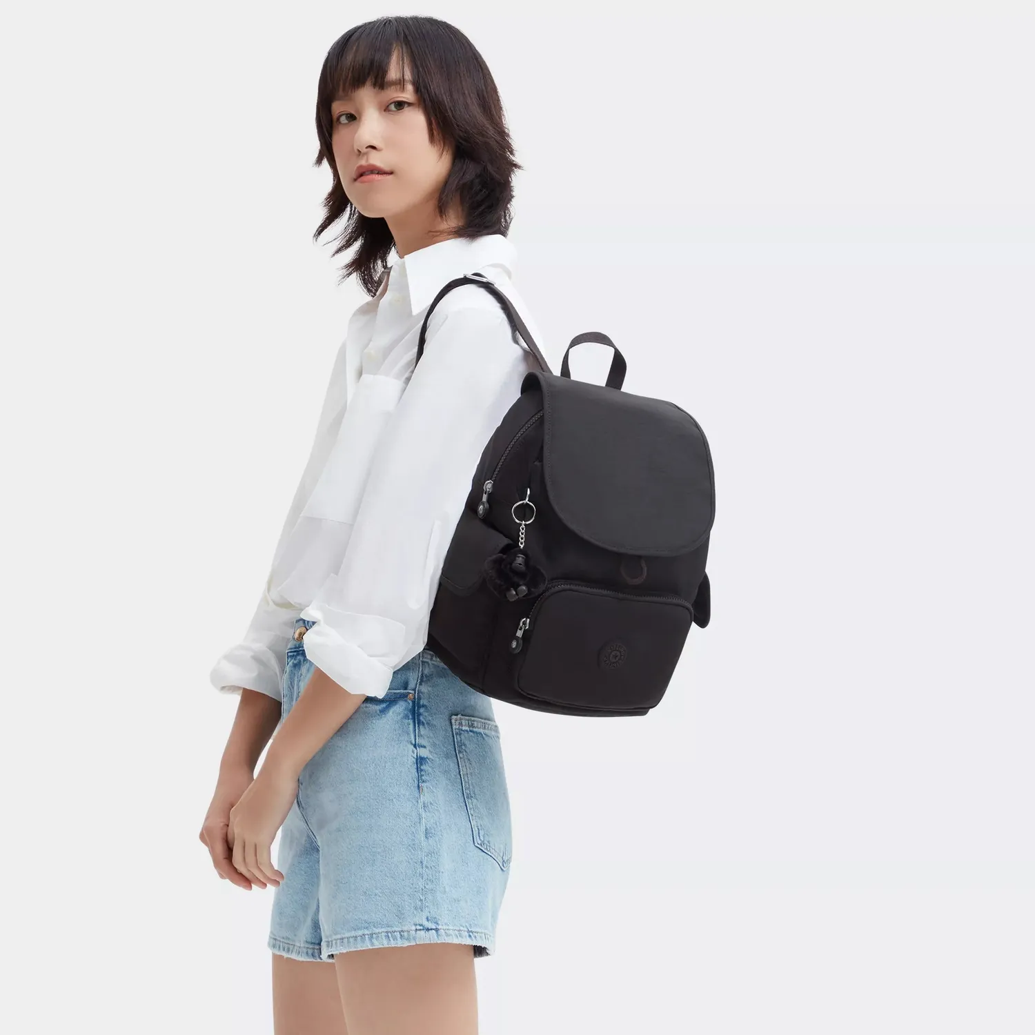 Kipling City Pack S rugzak Klein Black Noir waterafstotend