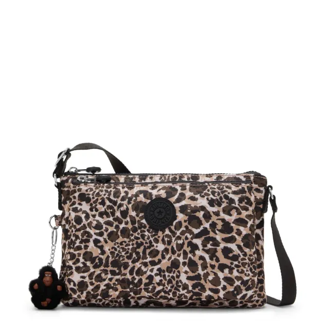 Kipling Mikaela schoudertas klein Rustic Cheetah print