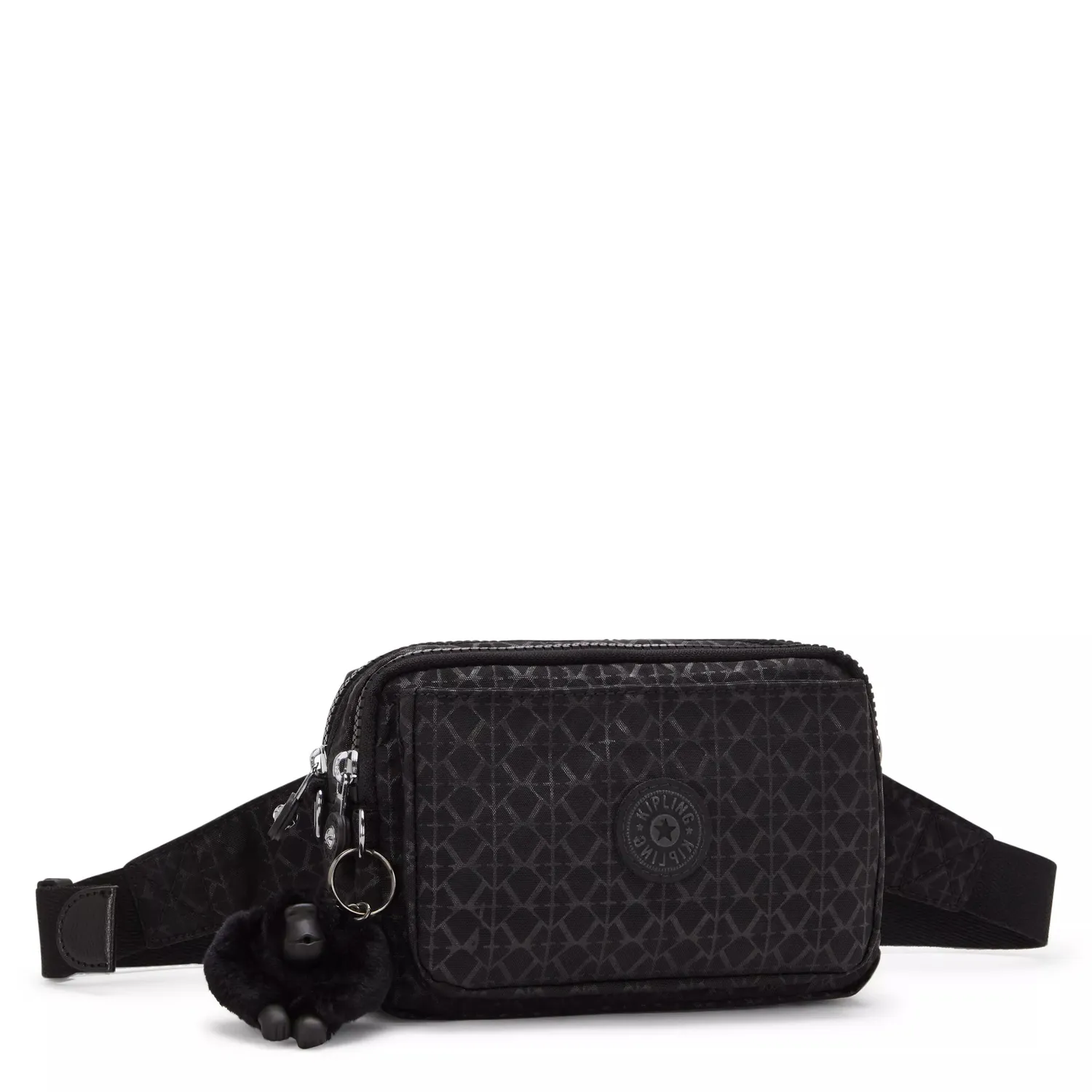 Kipling Abanu Multi crossbody tas Klein Signature Emb patroon