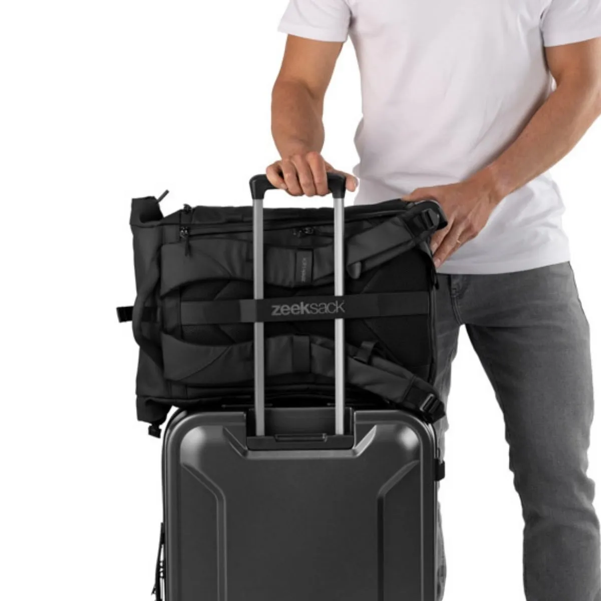 Zeeksack The Rolltop 25L rugzak zwart oprolbaar