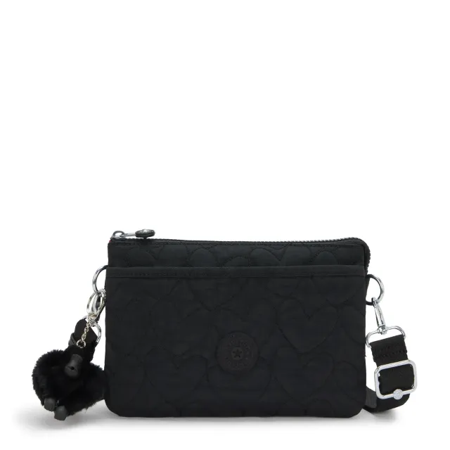 Kipling Riri crossbodytas Klein Many Hearts Black hartjes