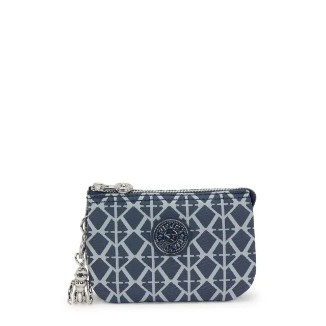 Kipling Creativity S portemonnee klein Navy Sign Jacquard rits