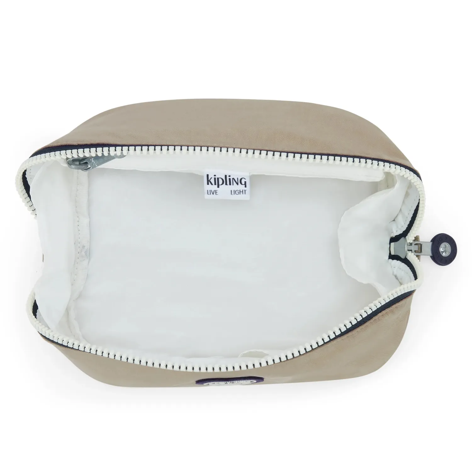 Kipling Mirko S toilettas Soft Taupe Combo klein met vakken