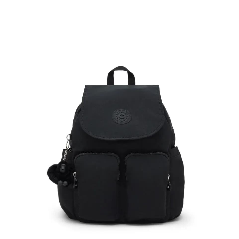 Kipling City Pocket S rugzak Black Noir klein klep