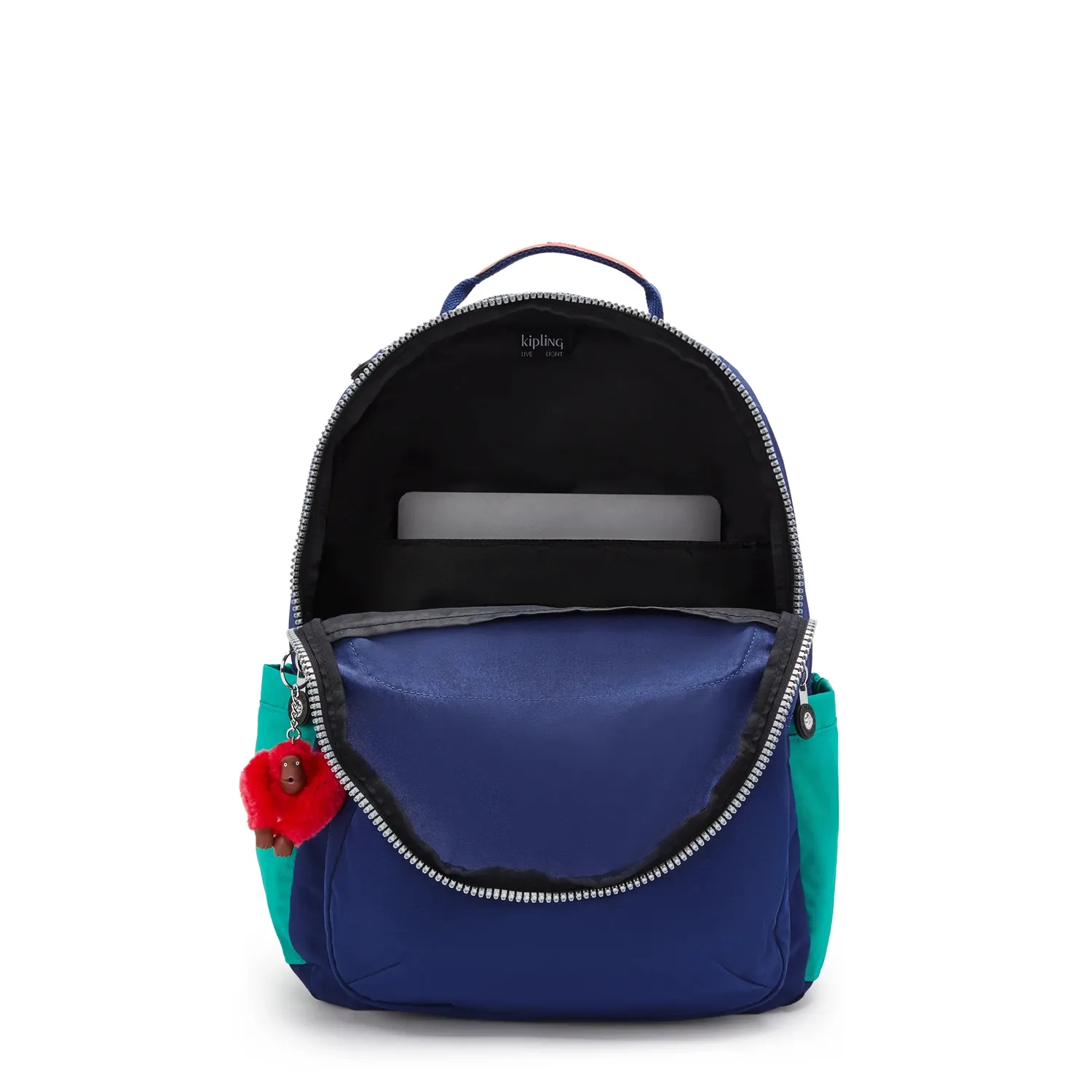 Kipling Seoul rugzak Groot Escape Blue Block licht