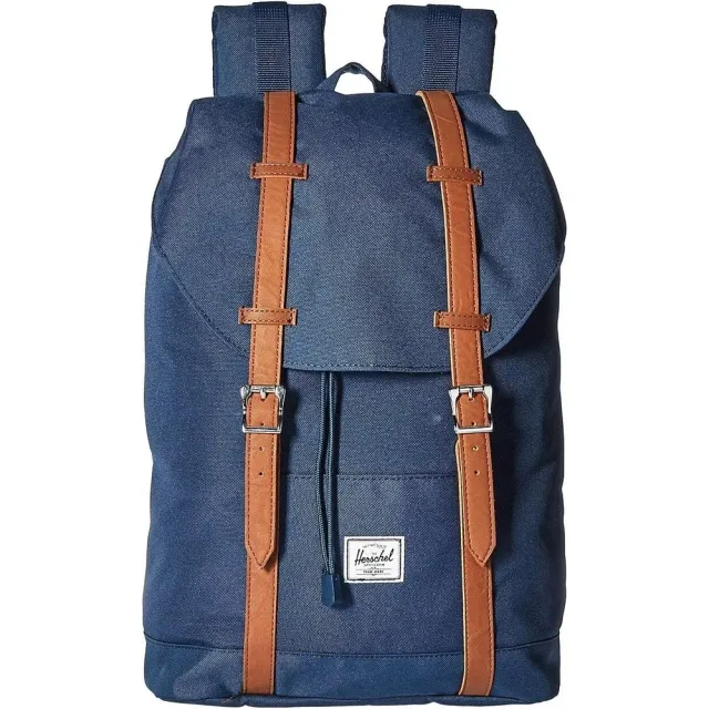 Herschel Supply Retreat 19.5L Rugzak Navy Tan Leer