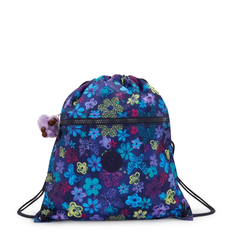 Kipling Supertaboo gymtas Dark Flower Stamp Medium waterafstotend