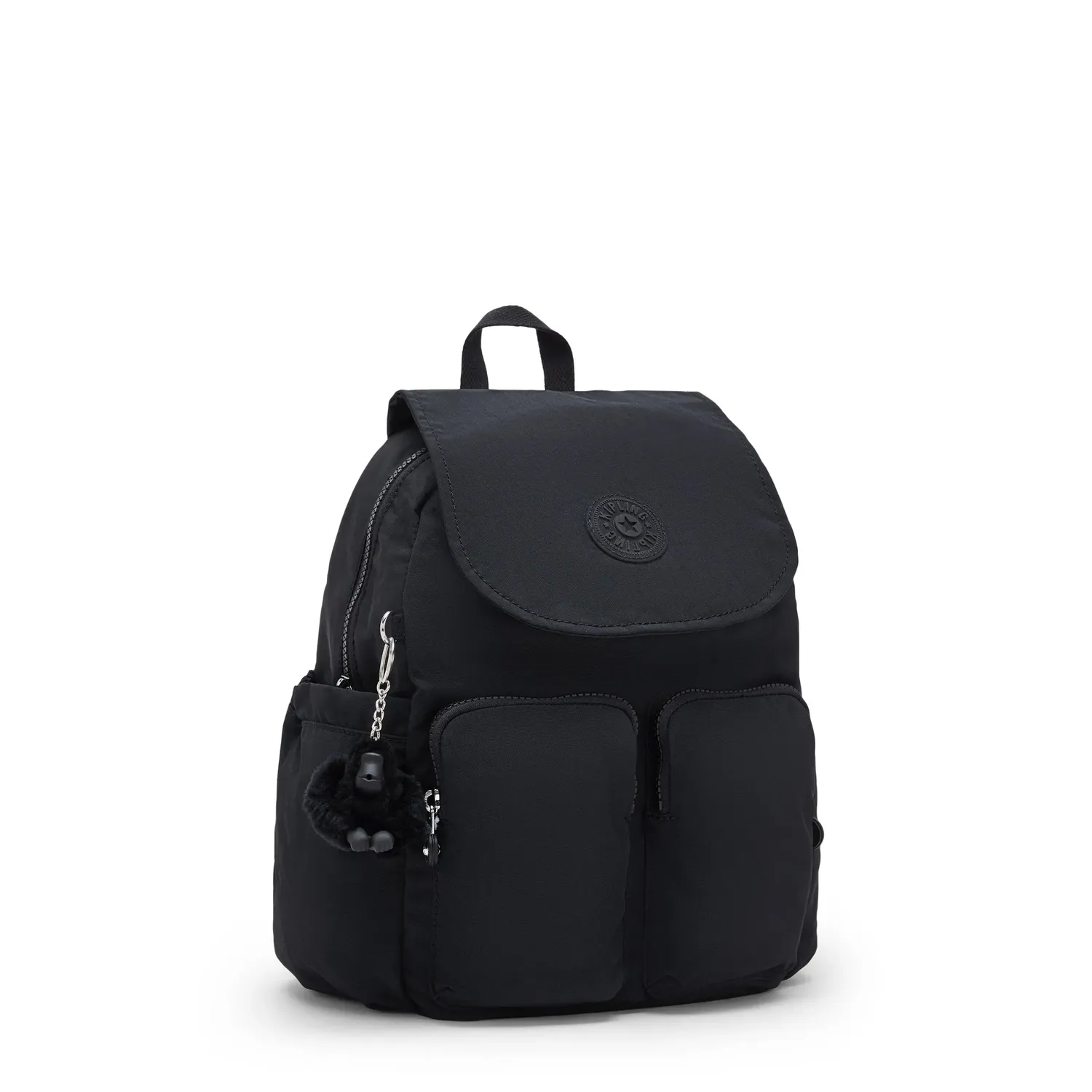 Kipling City Pocket S rugzak Black Noir klein klep