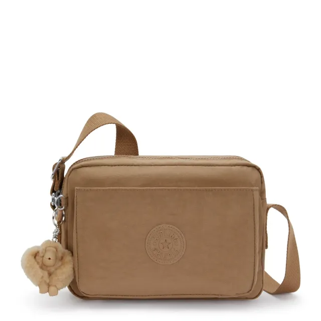 Kipling Abanu M crossbody Early Tan met 2 ritsvakken