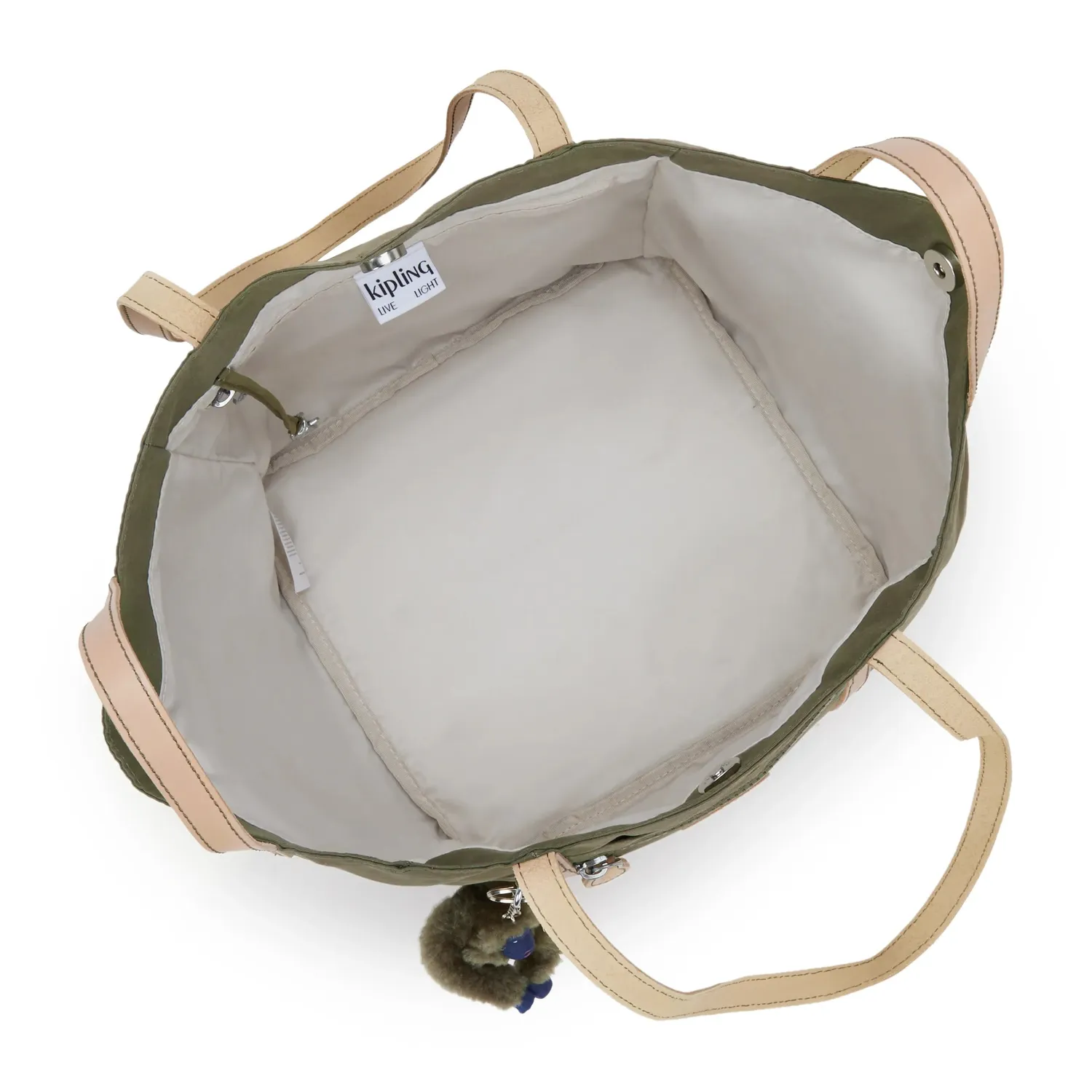 Kipling Raimo schoudertas Cotton Khaki klein