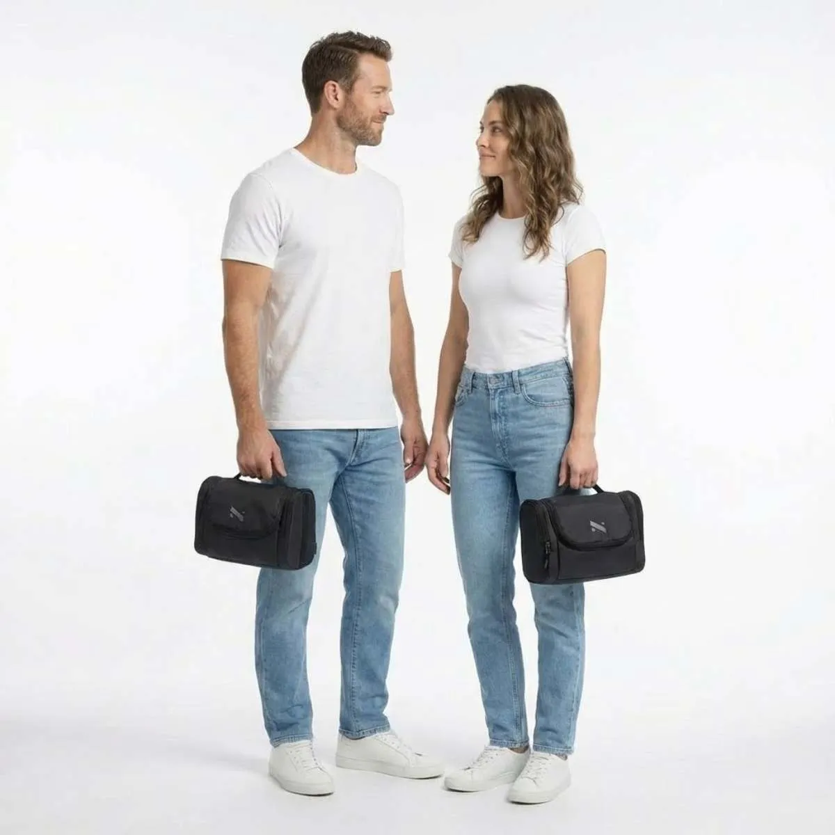 Zeeksack toilettas zwart met haak waterafstotend
