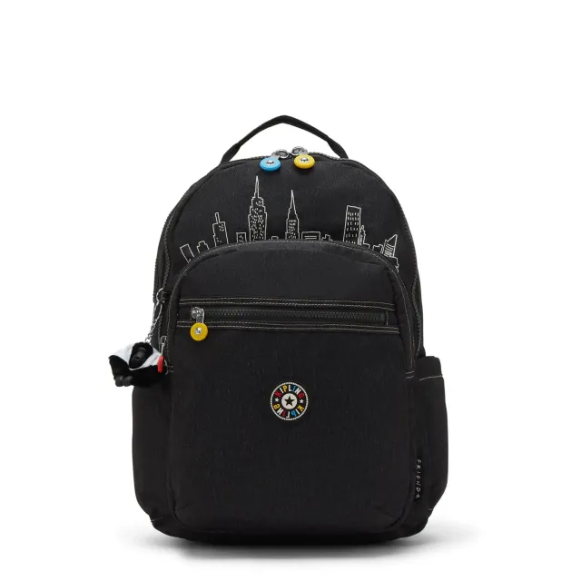Kipling Seoul Lap rugzak Skyline Black Groot 15 inch