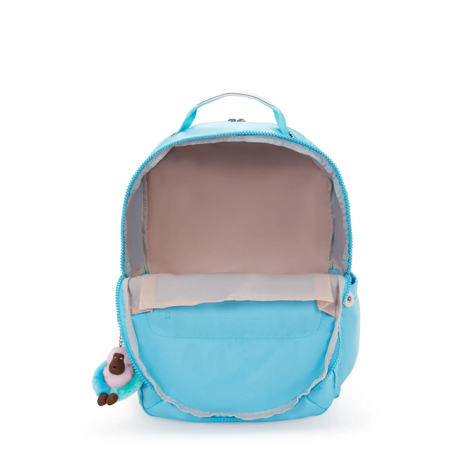 Kipling Seoul College Extra rugzak Sea Blue Metallic Groot 15 inch