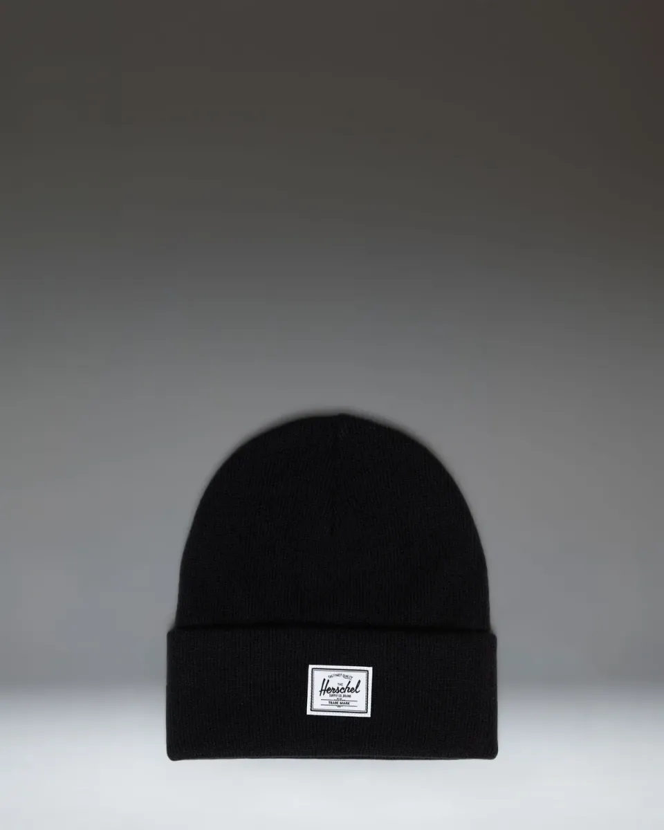 Herschel Elmer Beanie muts zwart gebreid