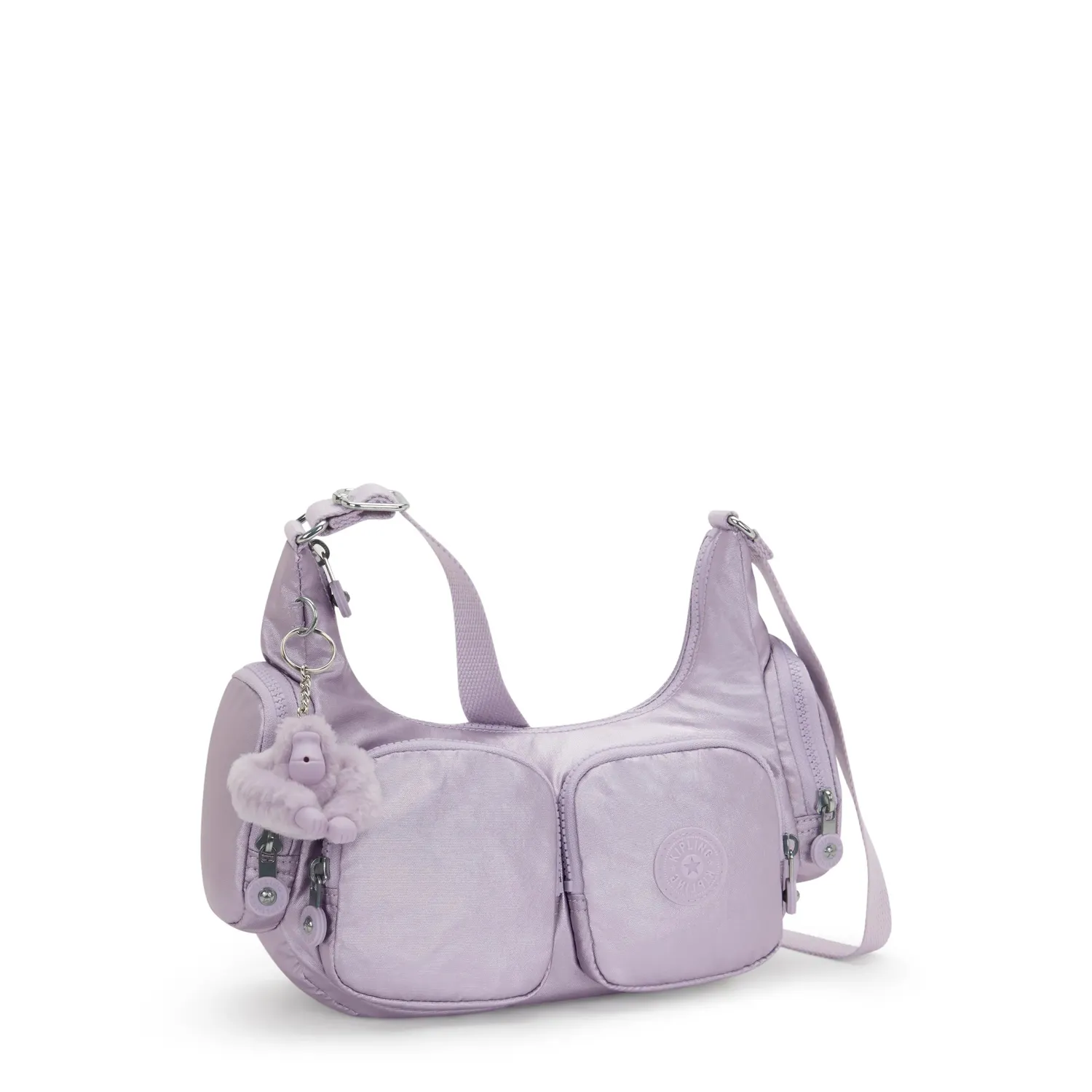Kipling Rikka S crossbodytas Lilac Moon Metallic klein