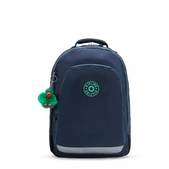 Kipling Class Room rugzak Groot Blue Green Block 15 inch