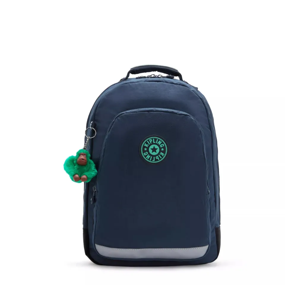 Kipling Class Room rugzak Groot Blue Green Block 15 inch