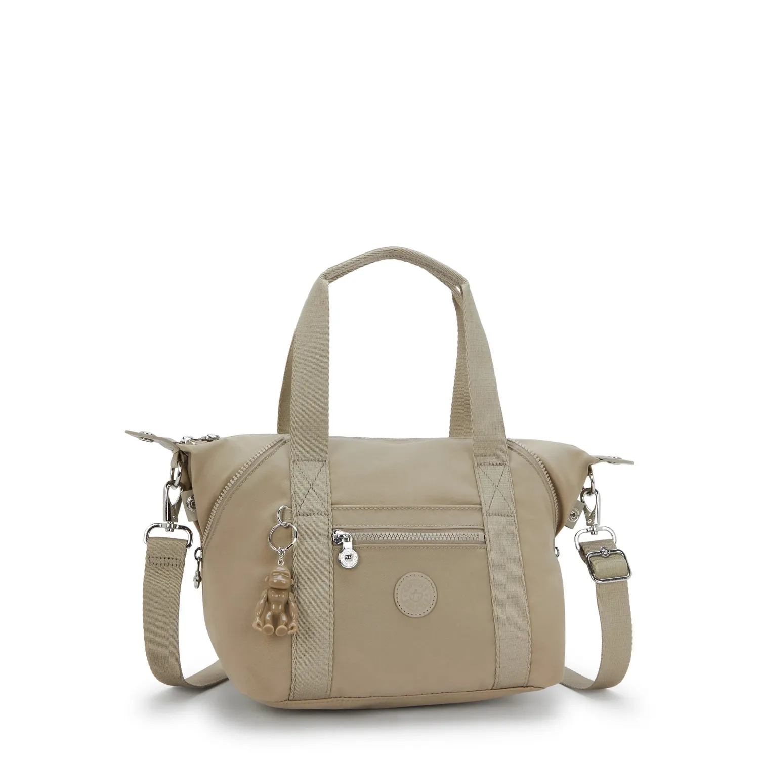 Kipling Art Mini schoudertas Boho Tan klein verstelbaar