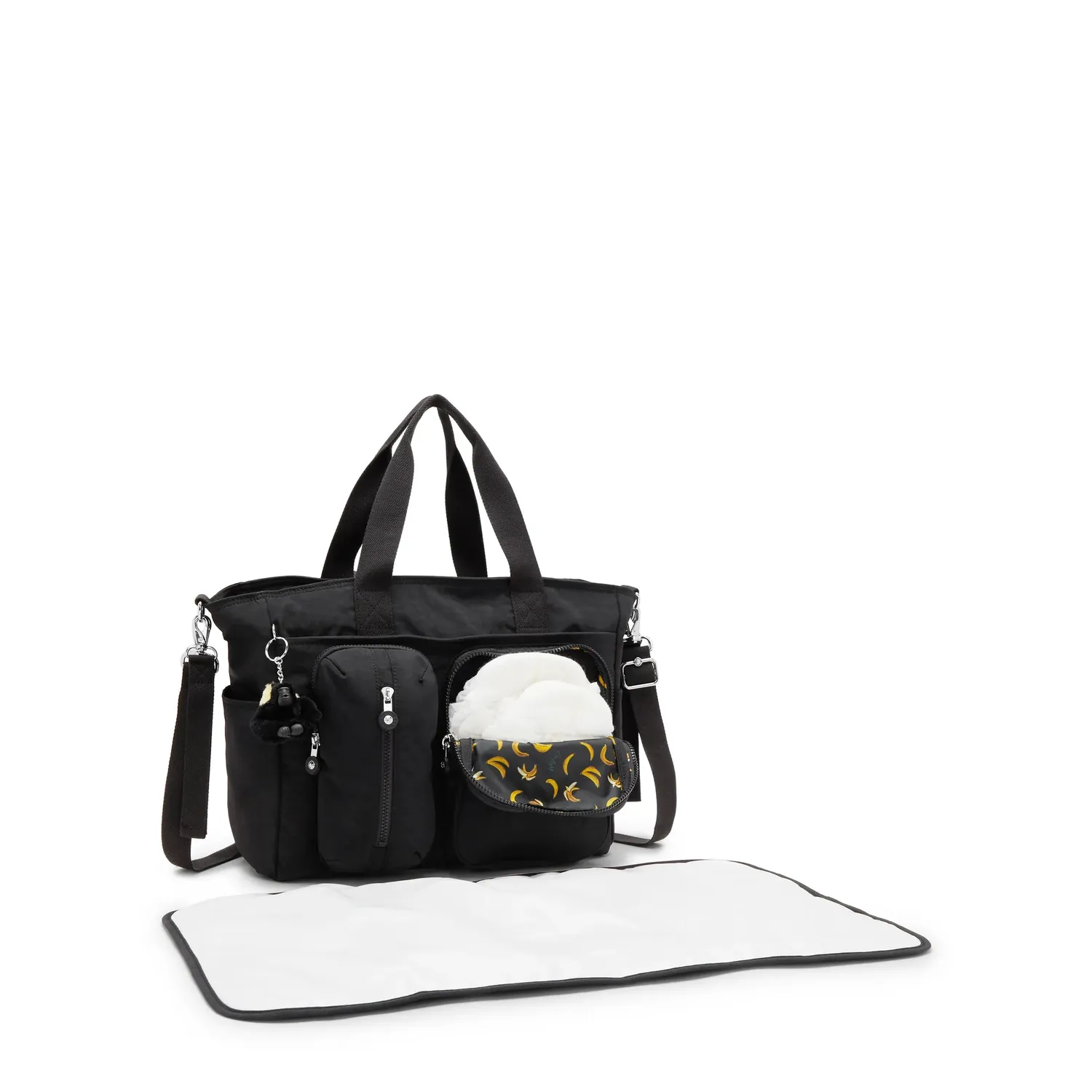 Kipling Babygear luiertas Tiny Black Noir medium met matje