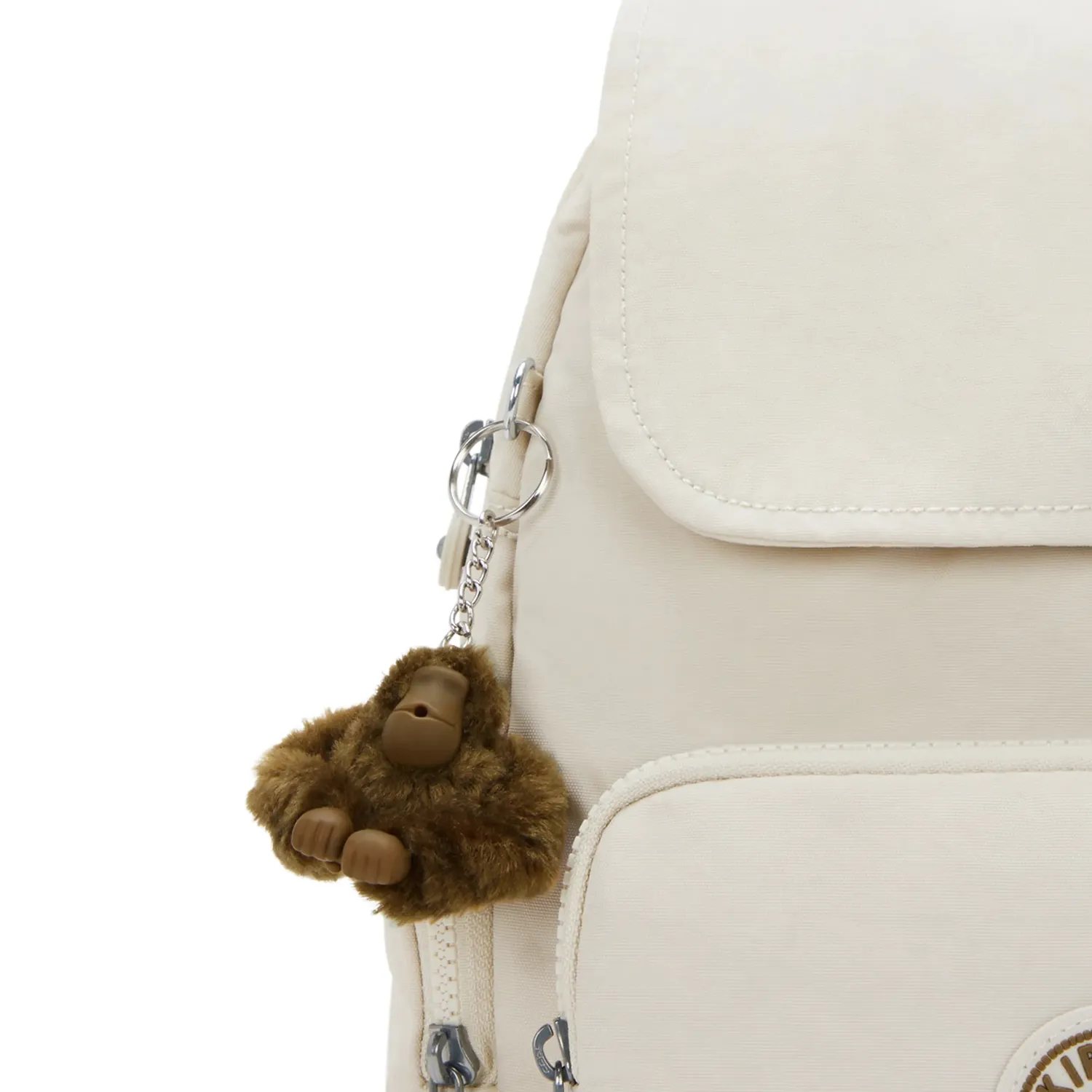 Kipling City Zip S rugzak Soft Sand klein met veel vakken