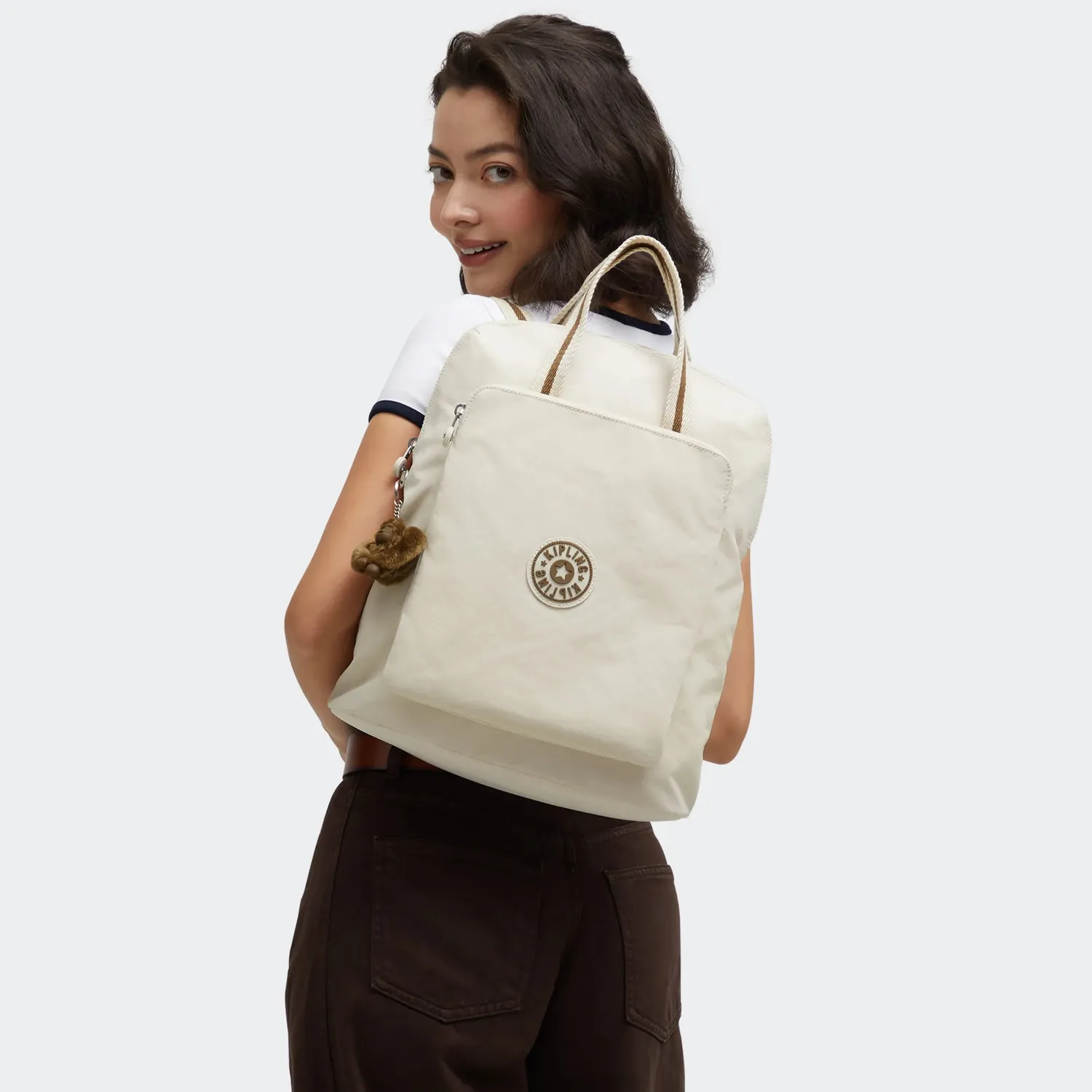 Kipling Kazuki rugzak Medium Soft Sand 13 inch