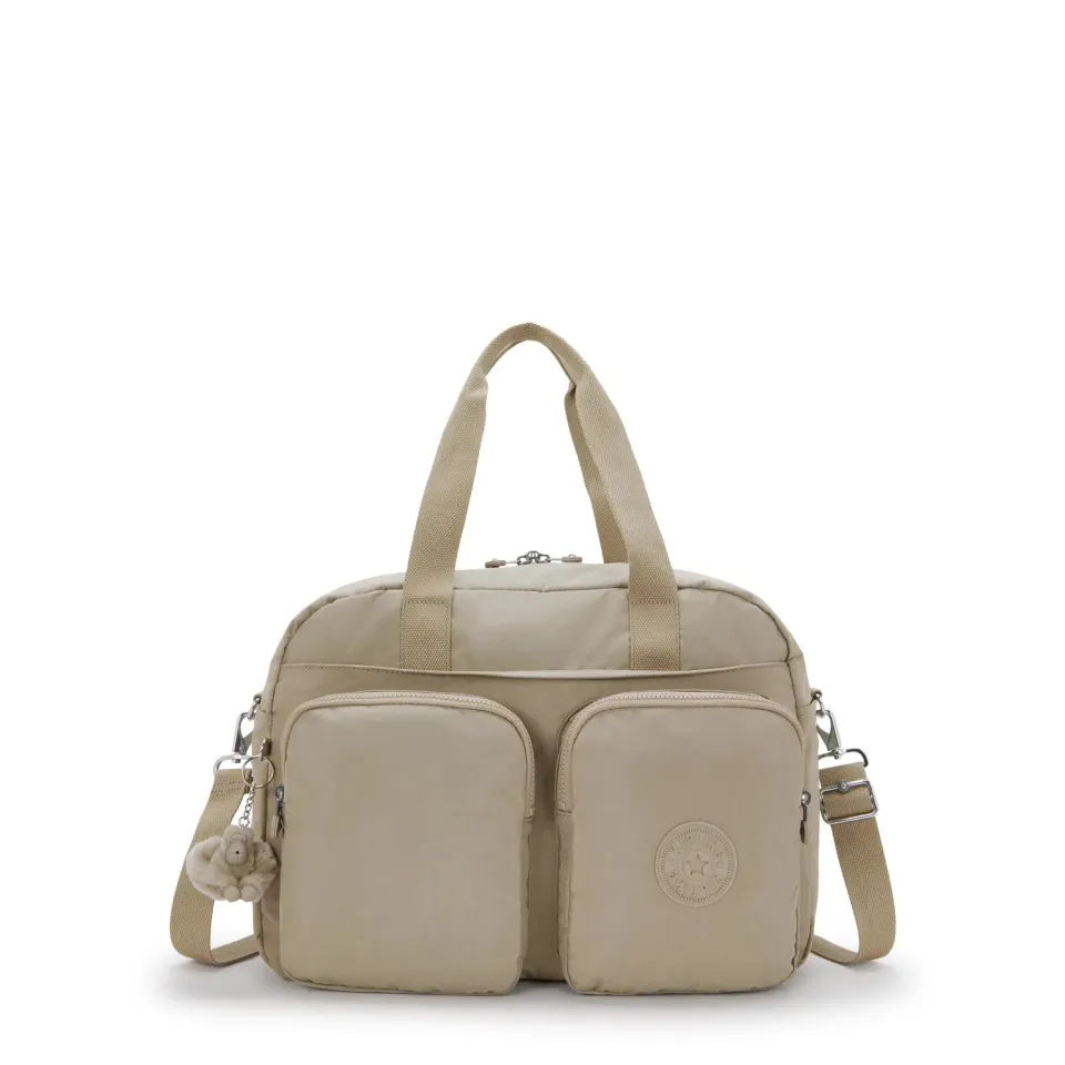 Kipling Defea XL weekendtas Medium Soft Taupe met laptopvak