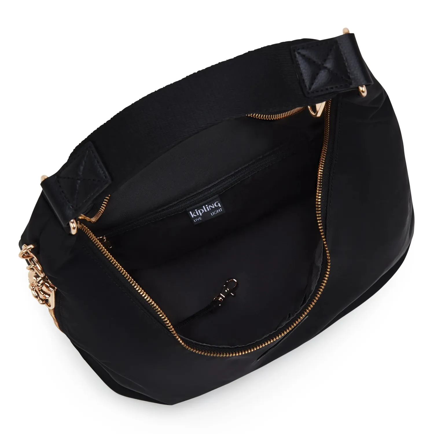 Kipling Eanna Zip schoudertas Black Rose Spice medium A4