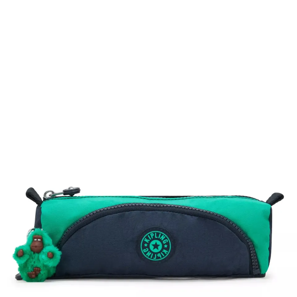 Kipling Cute pennenzak Medium Blue Green Block nylon