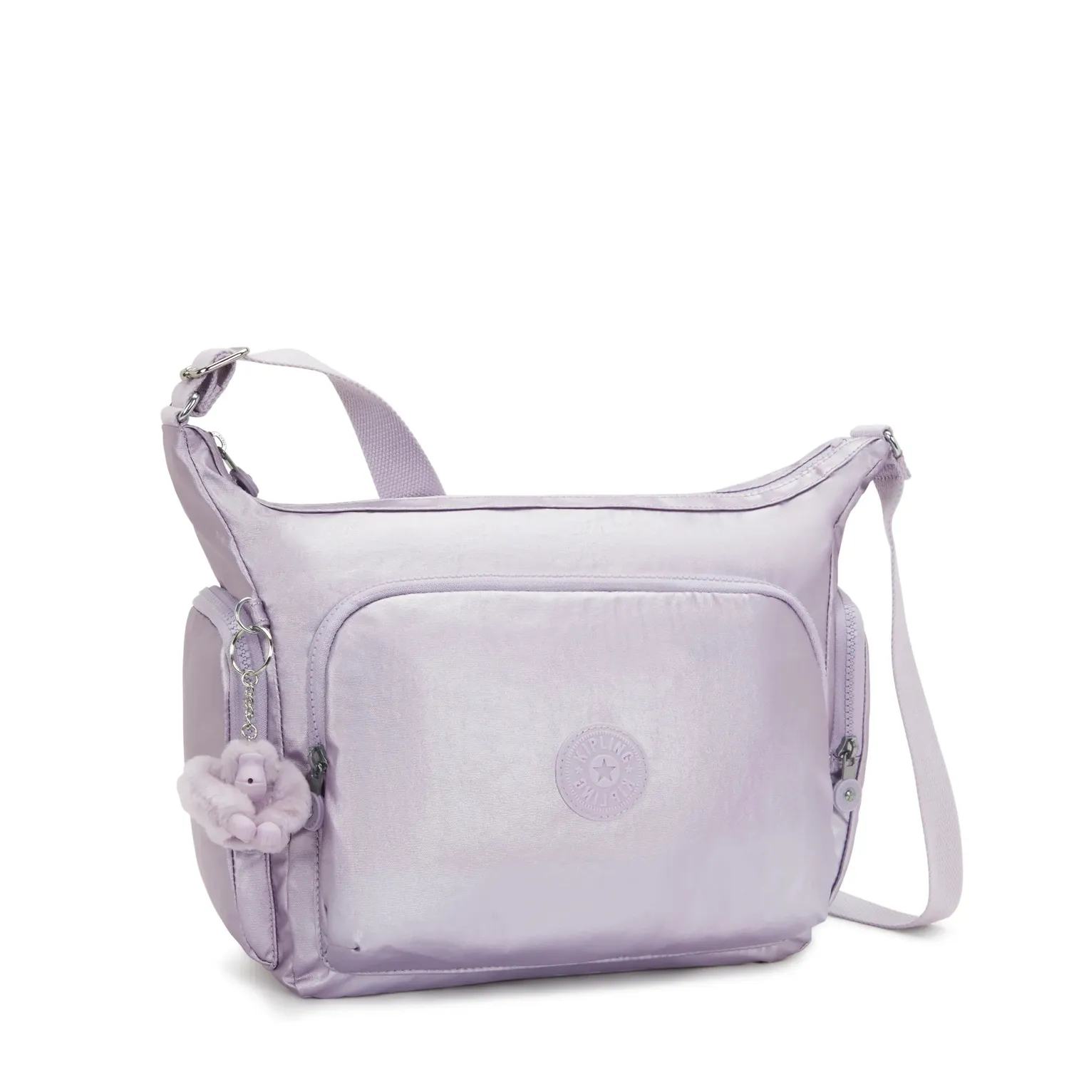 Kipling Gabb crossbodytas Groot Lilac Moon metallic glans