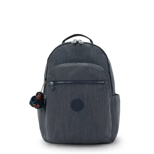 Kipling Seoul College Extra rugzak Marine Navy groot 15 inch