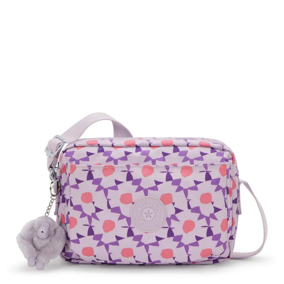 Kipling Abanu M crossbody tas Flower Dots – 2 vakken
