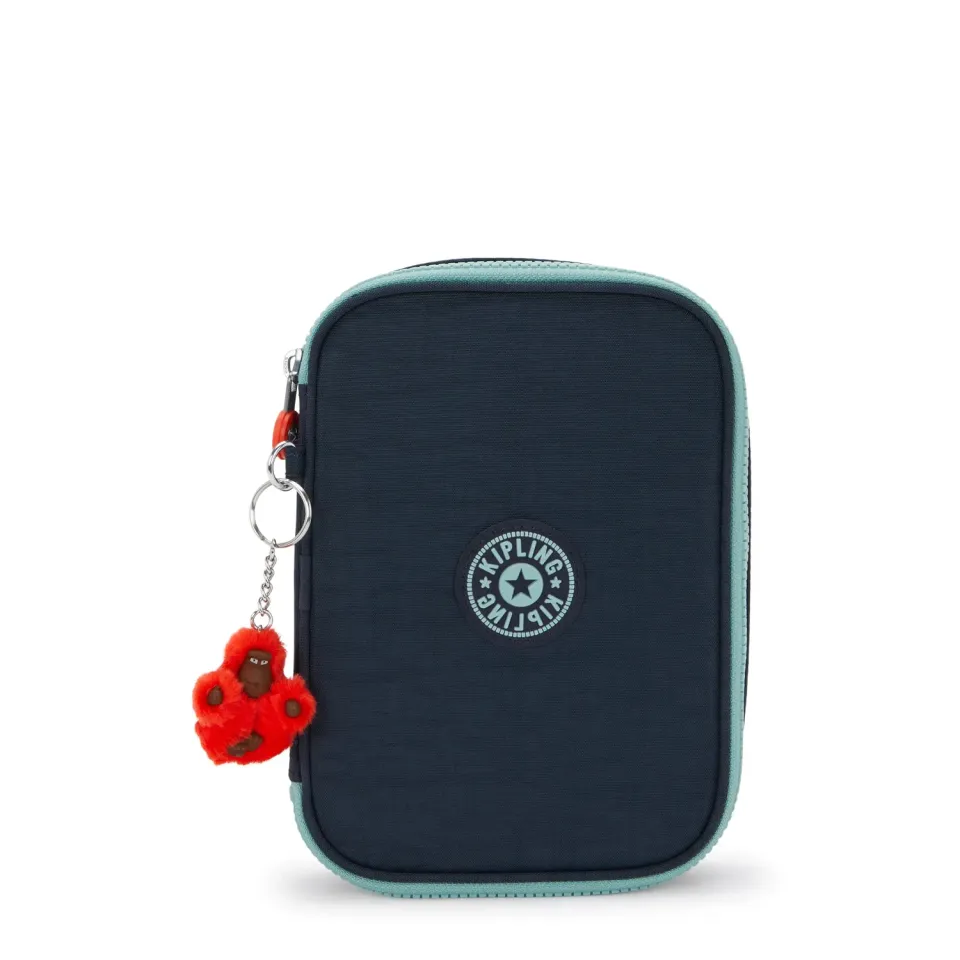 Kipling 100 Pens pennenzak Cosmo Blue Combo groot nylon