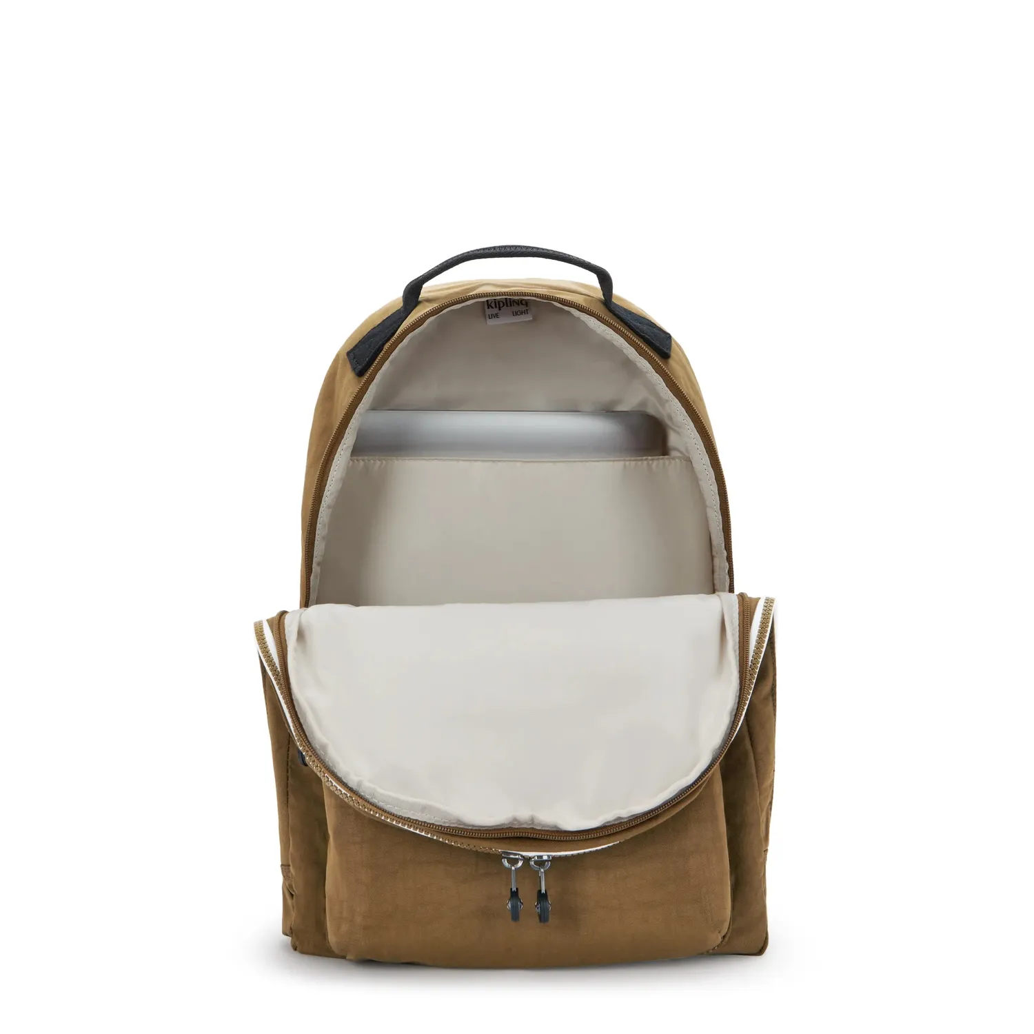 Kipling Curtis XL rugzak Smooth Khaki Center 15 inch