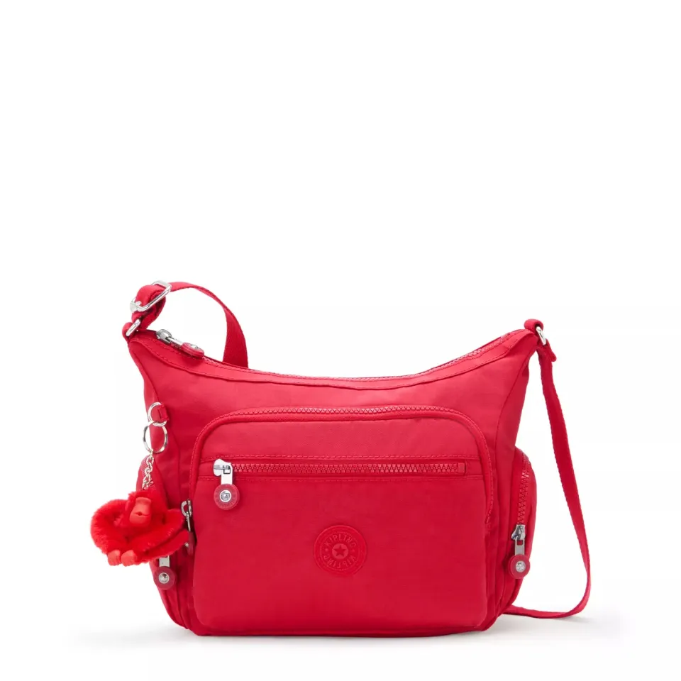 Kipling Gabbie S schoudertas Red Rouge klein nylon