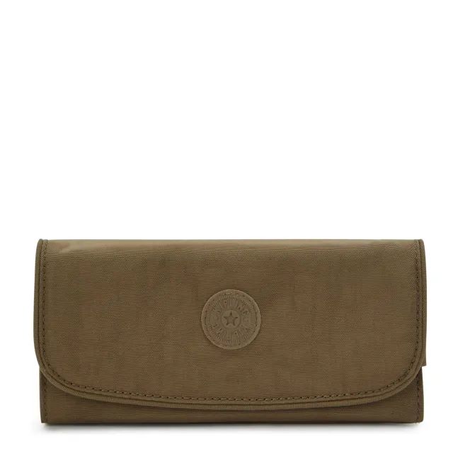 Kipling Money Land portemonnee Smooth Khaki RFID