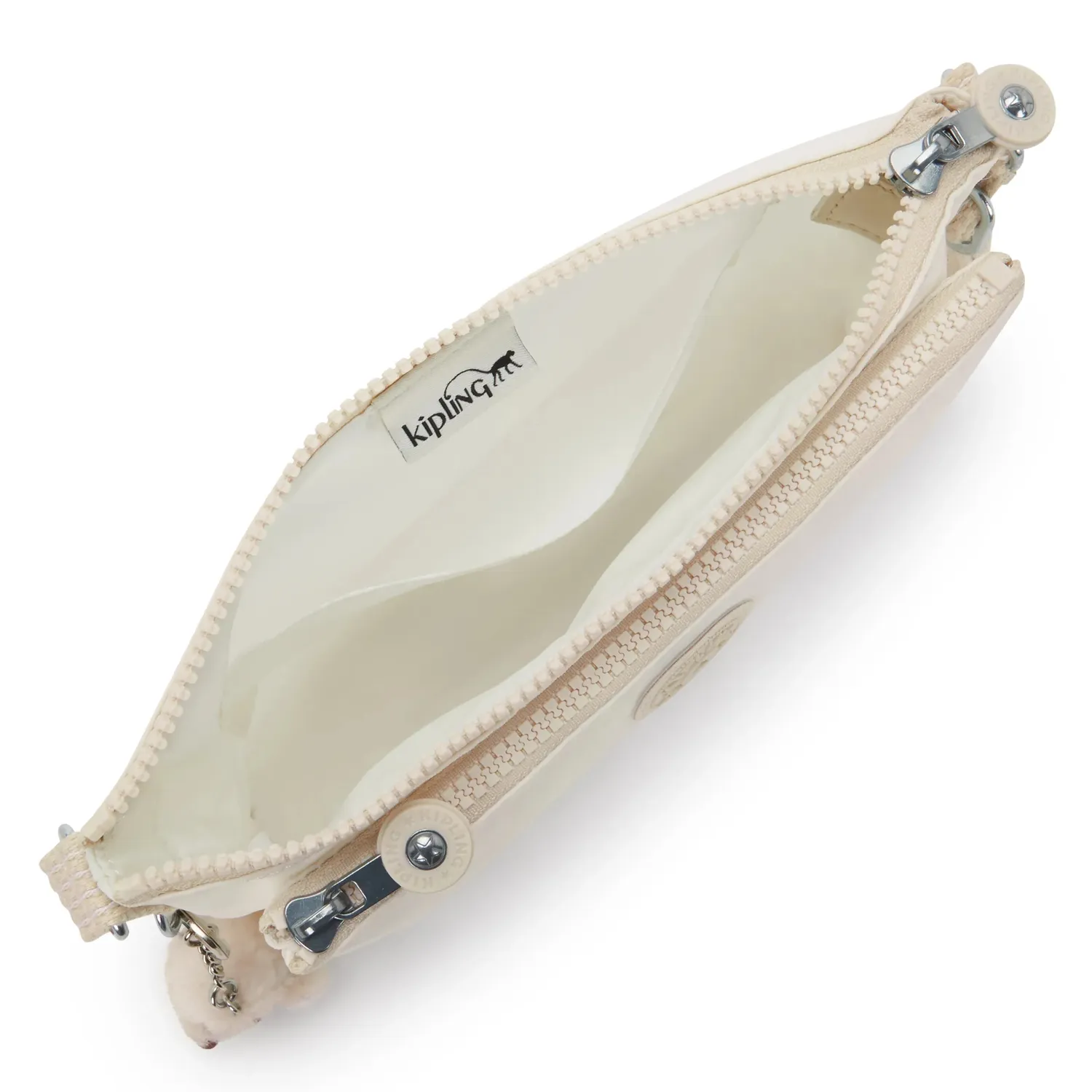 Kipling Mikaela schoudertas klein Pure White wit