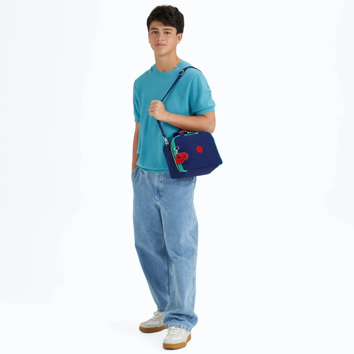 Kipling Miyo lunchtas Escape Blue Block groot koeltas