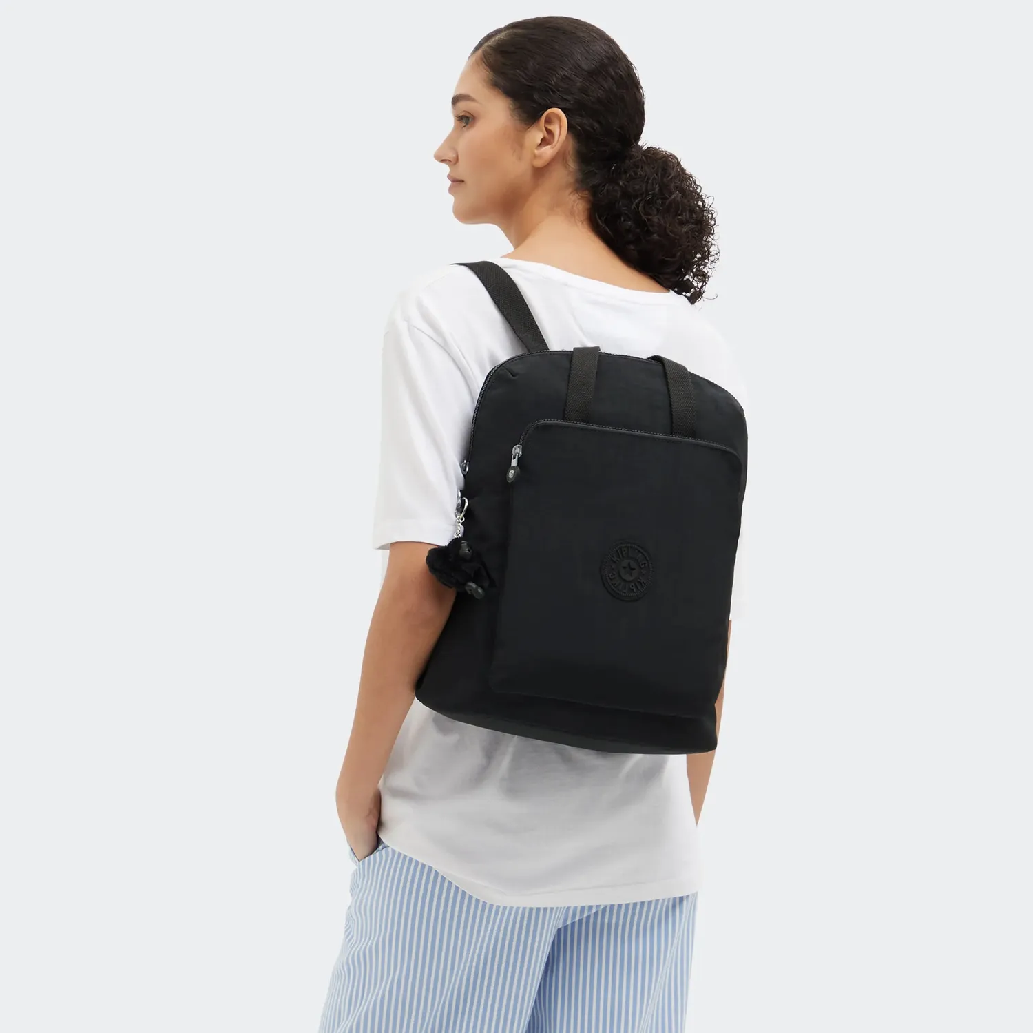 Kipling Kazuki rugzak Black Noir Medium 13 inch