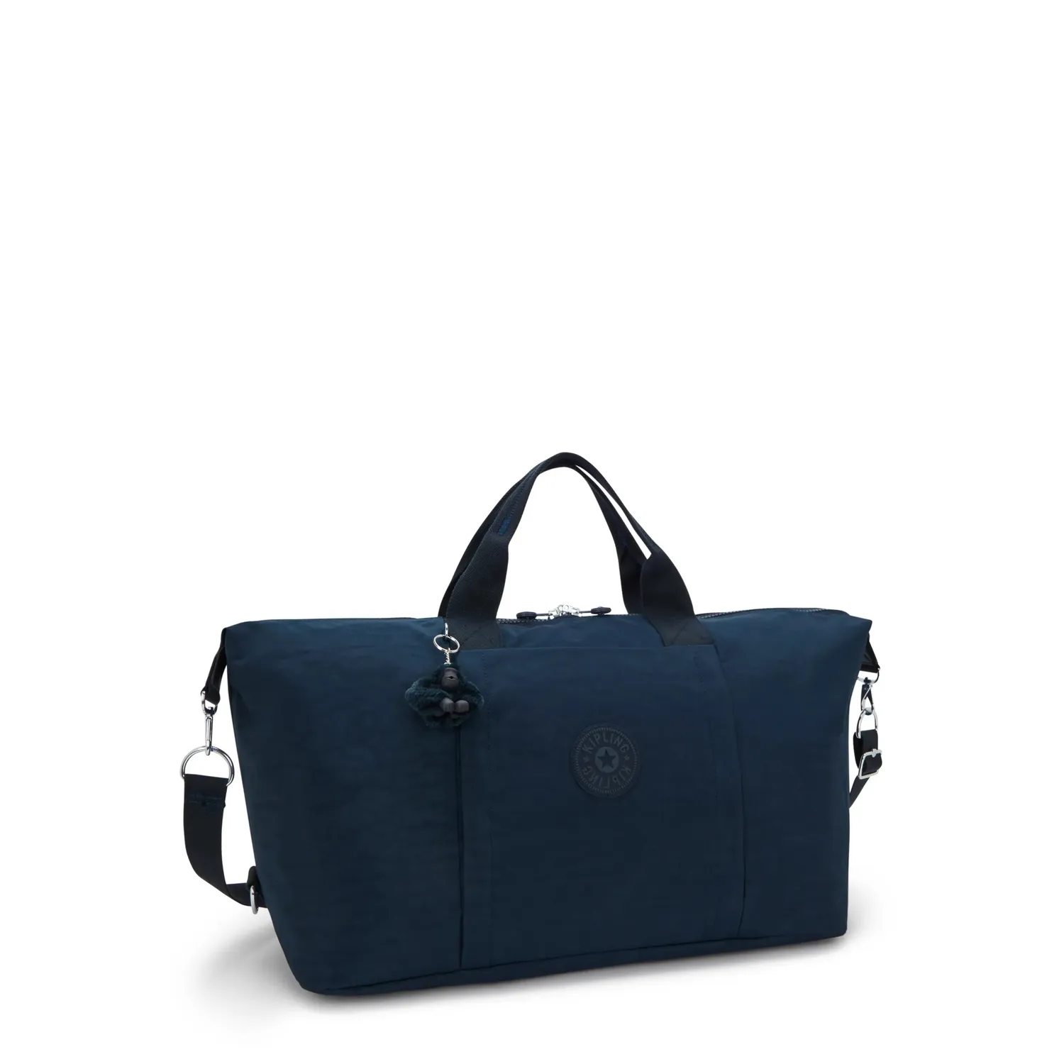 Kipling Bori weekendtas Groot Blue Bleu 2 effen blauw