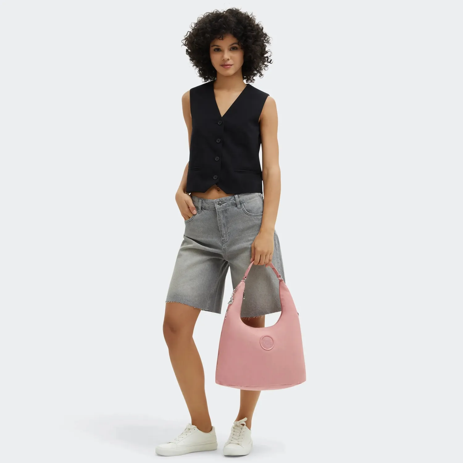 Kipling Eanna Zip schoudertas rose spice medium A4