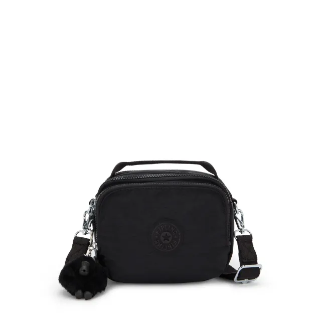 Kipling Cahir crossbody Black Noir klein met ritsvakken