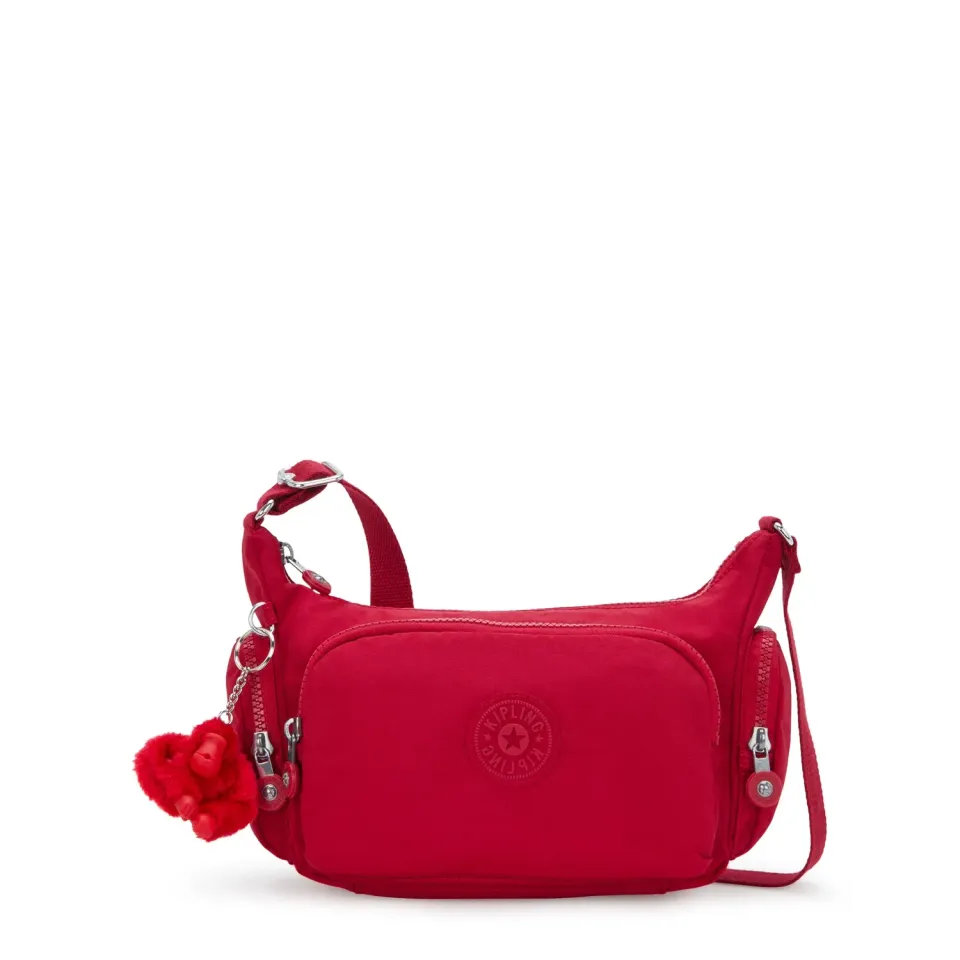 Kipling Gabbette S crossbodytas klein Ruby Red ritssluiting