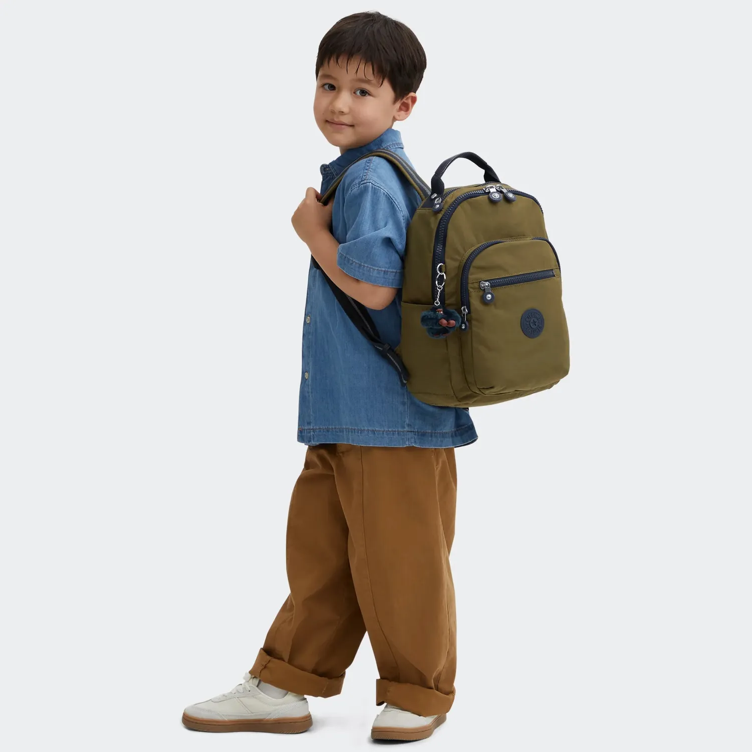 Kipling Seoul S rugzak klein Treasure Green waterafstotend