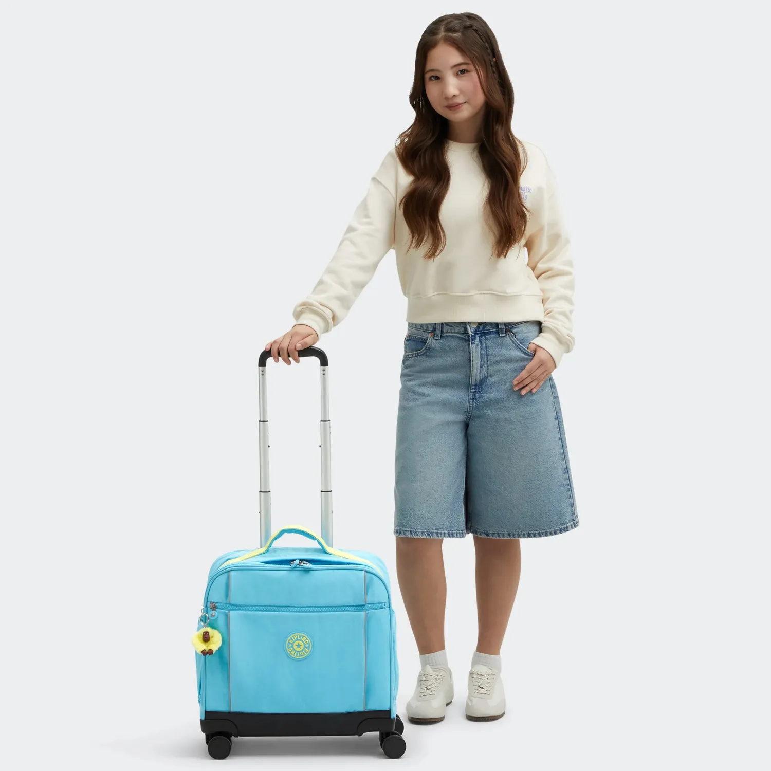 Kipling New Storia trolley Splash Blue Groot 4 wielen