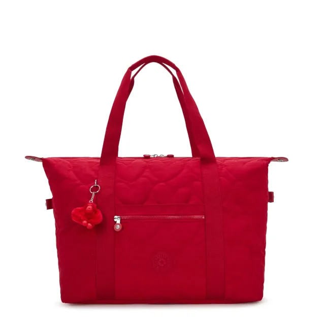 Kipling Art M tas Many Hearts Red hartjes